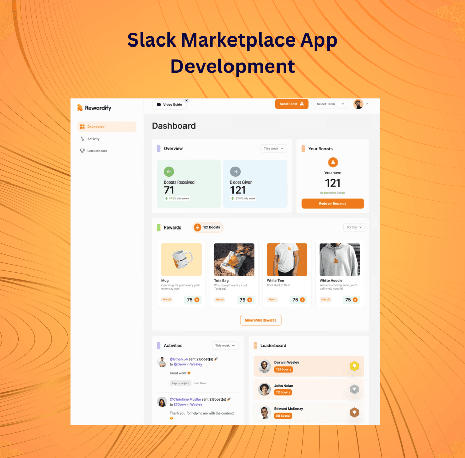 Rewardify – Slack App, Website & Custom Dashboard