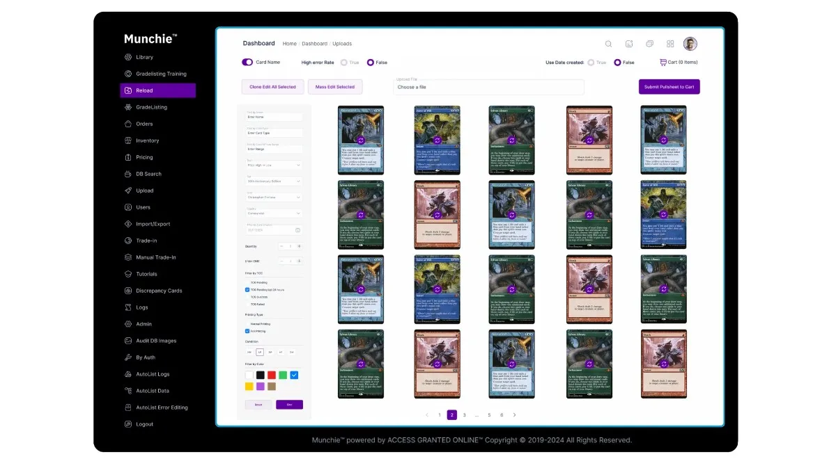 Cards Interface - Before