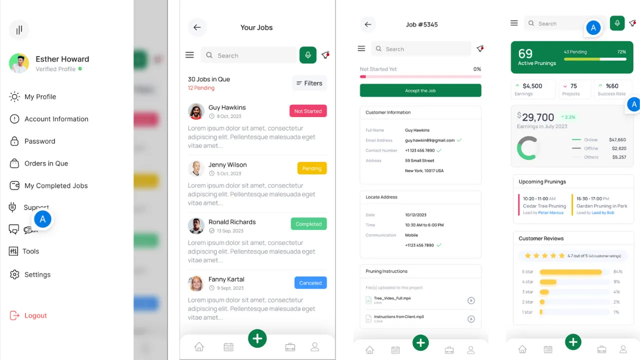 Staff Mobile App - Before